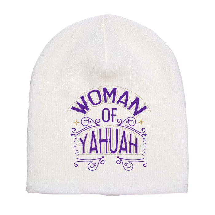 Hebrew Israelite Clothing for  Judah Woman of Yahuah Short Acrylic Beanie