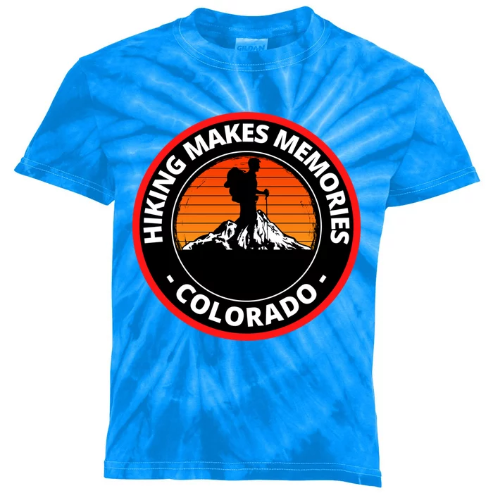 Hiking In Colorado Makes Memories Climb Every Mountain Gift Kids Tie-Dye T-Shirt