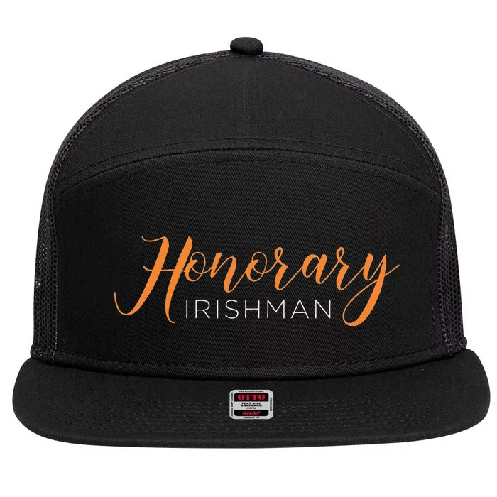 Honorary Irishman Cute Saint Patrick's Day 7 Panel Mesh Trucker Snapback Hat