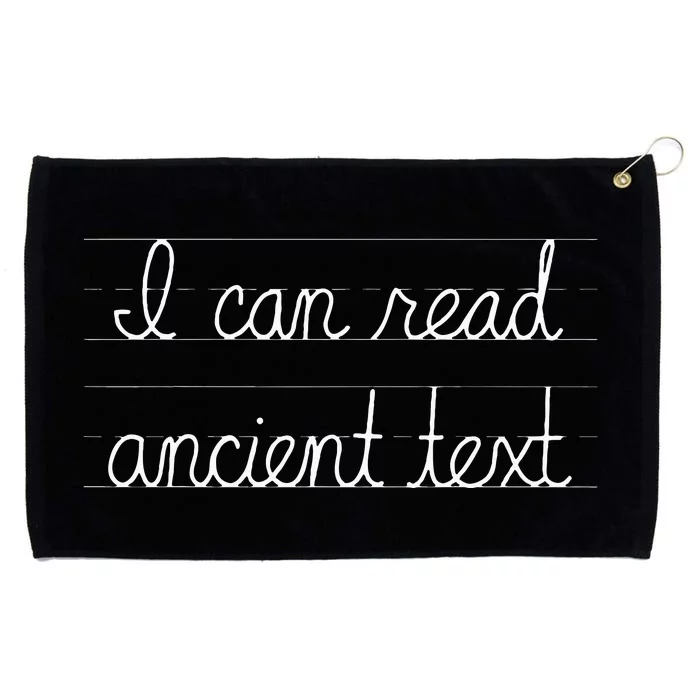 Handwriting I Can Read Ancient Text Funny Cursive Writing Grommeted Golf Towel