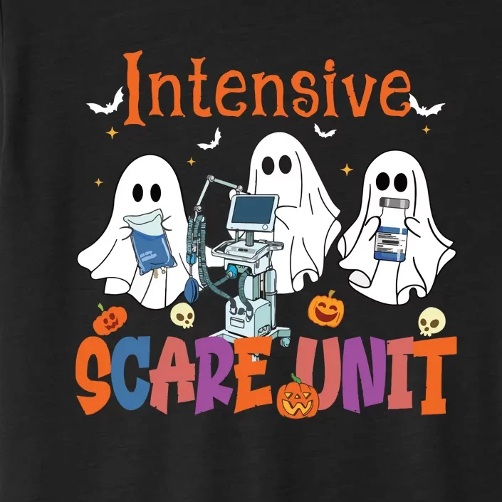 Halloween Intensive Care Scare Unit Ghost Nurse Icu Nursing ChromaSoft Performance T-Shirt