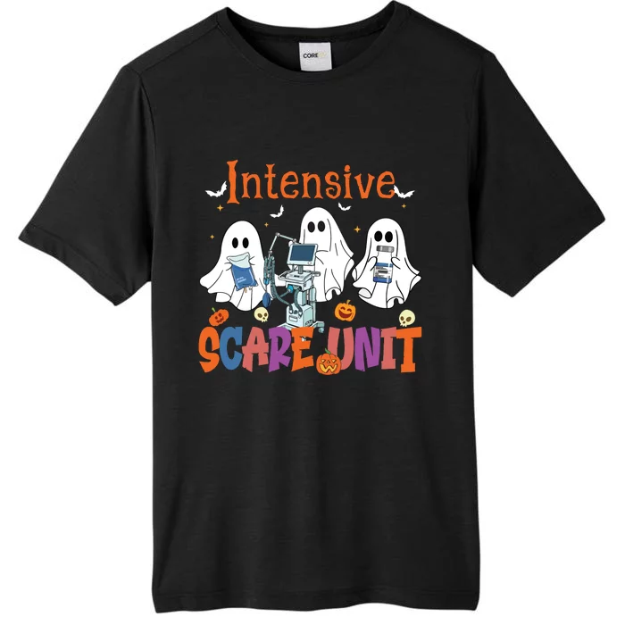 Halloween Intensive Care Scare Unit Ghost Nurse Icu Nursing ChromaSoft Performance T-Shirt