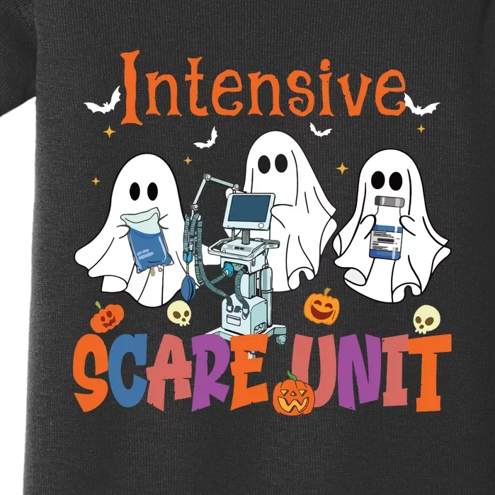 Halloween Intensive Care Scare Unit Ghost Nurse Icu Nursing Baby Bodysuit