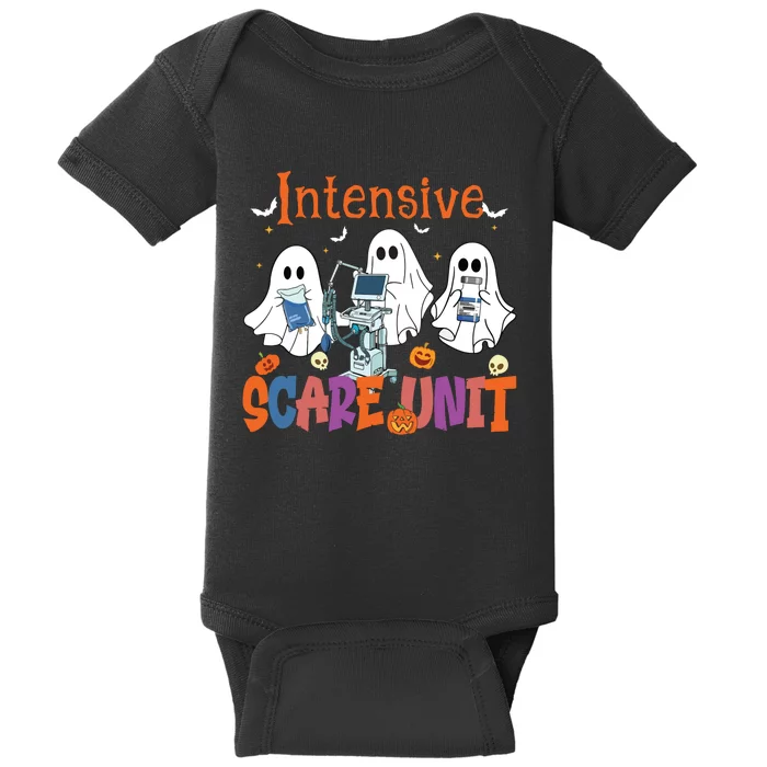 Halloween Intensive Care Scare Unit Ghost Nurse Icu Nursing Baby Bodysuit