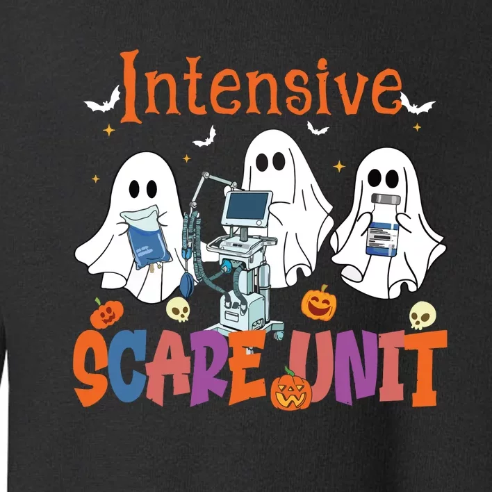 Halloween Intensive Care Scare Unit Ghost Nurse Icu Nursing Toddler Sweatshirt