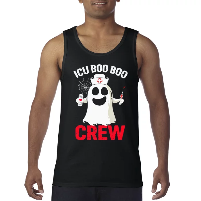 Halloween ICU Costume  ICU Boo Boo Crew Nurse Ghost Tank Top