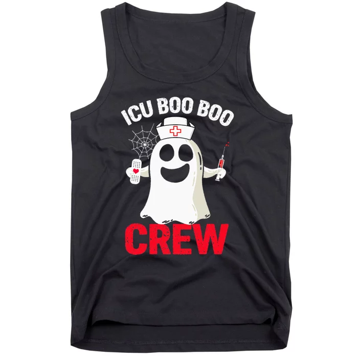 Halloween ICU Costume  ICU Boo Boo Crew Nurse Ghost Tank Top