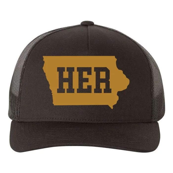 Her Iowa Clark Iowa Basketball Yupoong Adult 5-Panel Trucker Hat