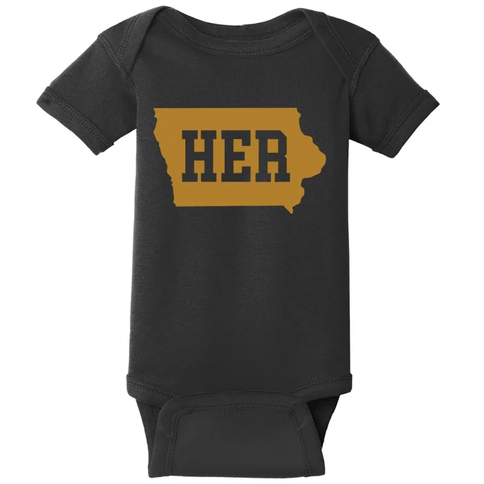 Her Iowa Clark Iowa Basketball Baby Bodysuit