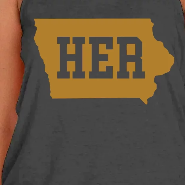 Her Iowa Clark Iowa Basketball Women's Knotted Racerback Tank