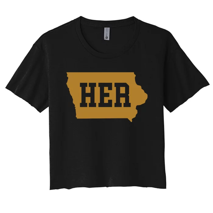 Her Iowa Clark Iowa Basketball Women's Crop Top Tee