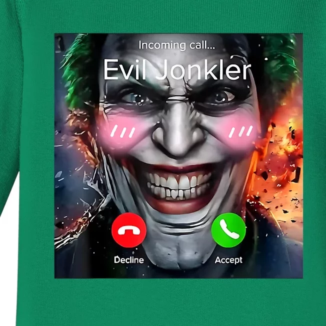 Horror Incoming Call From Evil Jonkler Baby Long Sleeve Bodysuit