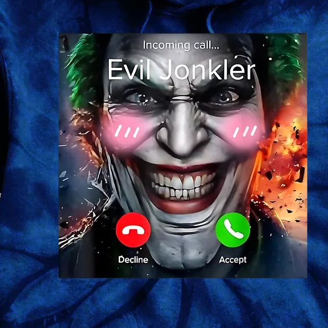 Horror Incoming Call From Evil Jonkler Tie Dye Hoodie