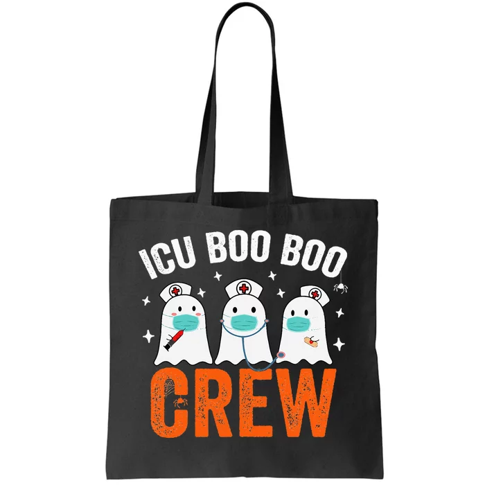 Halloween ICU Costume Nurse Boo Boo Crew Ghost Tote Bag