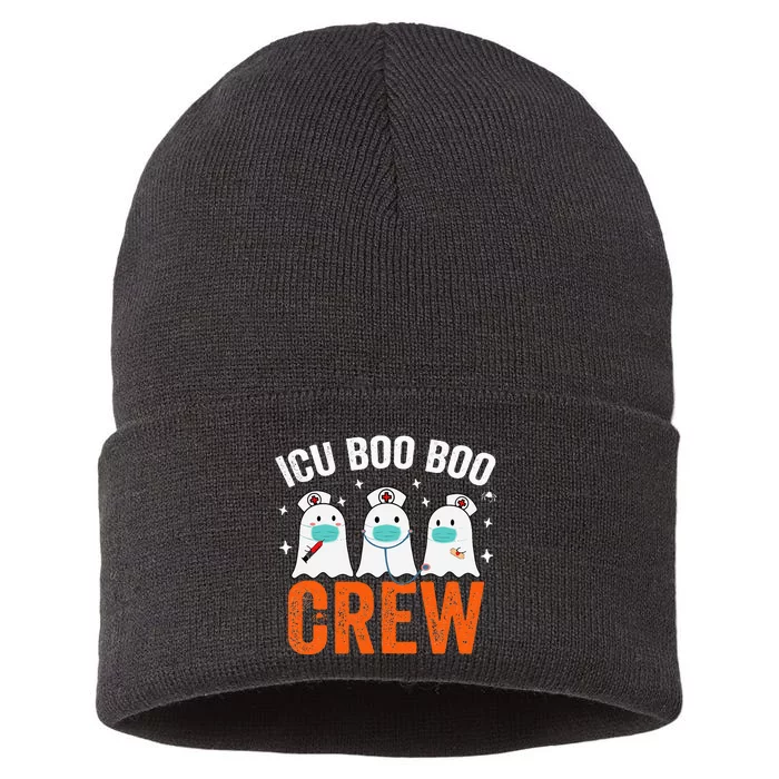 Halloween ICU Costume Nurse Boo Boo Crew Ghost Sustainable Knit Beanie