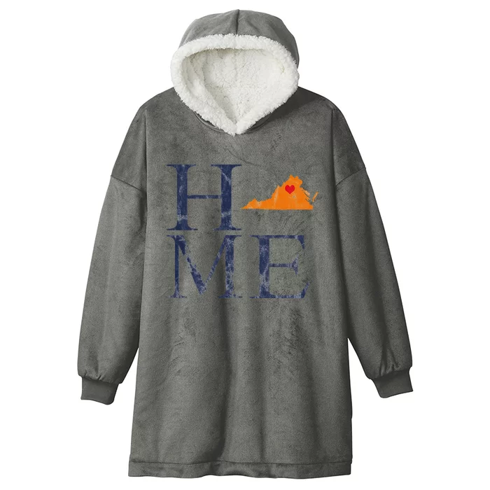 Home Is Charlottesville Va City Love Hooded Wearable Blanket