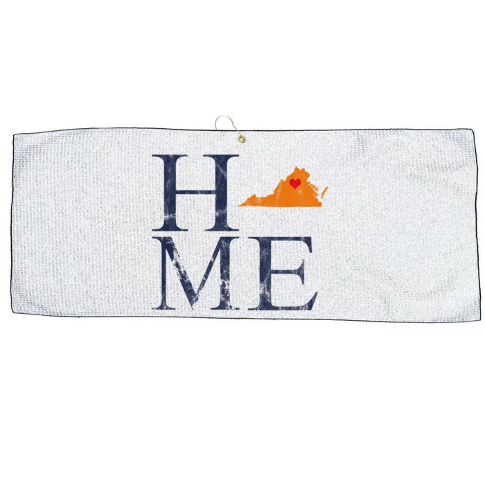 Home Is Charlottesville Va City Love Large Microfiber Waffle Golf Towel