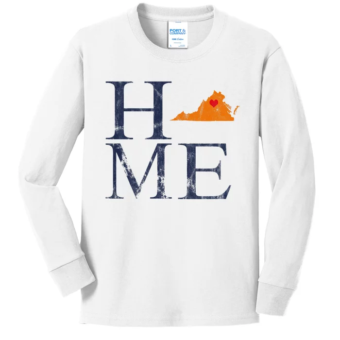 Home Is Charlottesville Va City Love Kids Long Sleeve Shirt