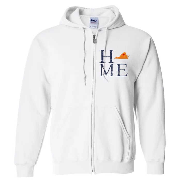 Home Is Charlottesville Va City Love Full Zip Hoodie