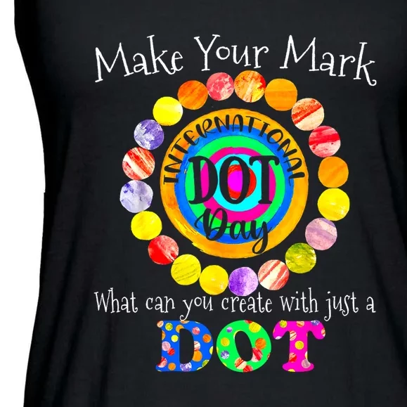 Happy International Dot Day 2024 Colorful Make Your Mark Dot Gift Ladies Essential Flowy Tank