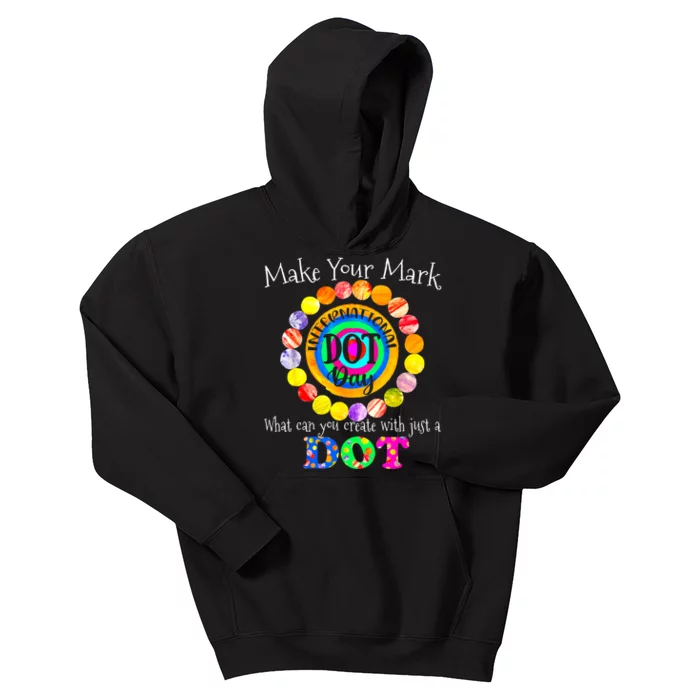 Happy International Dot Day 2024 Colorful Make Your Mark Dot Gift Kids Hoodie