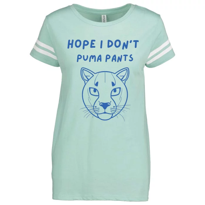 Hope I Dont Pants Funny Cat Pun Enza Ladies Jersey Football T-Shirt