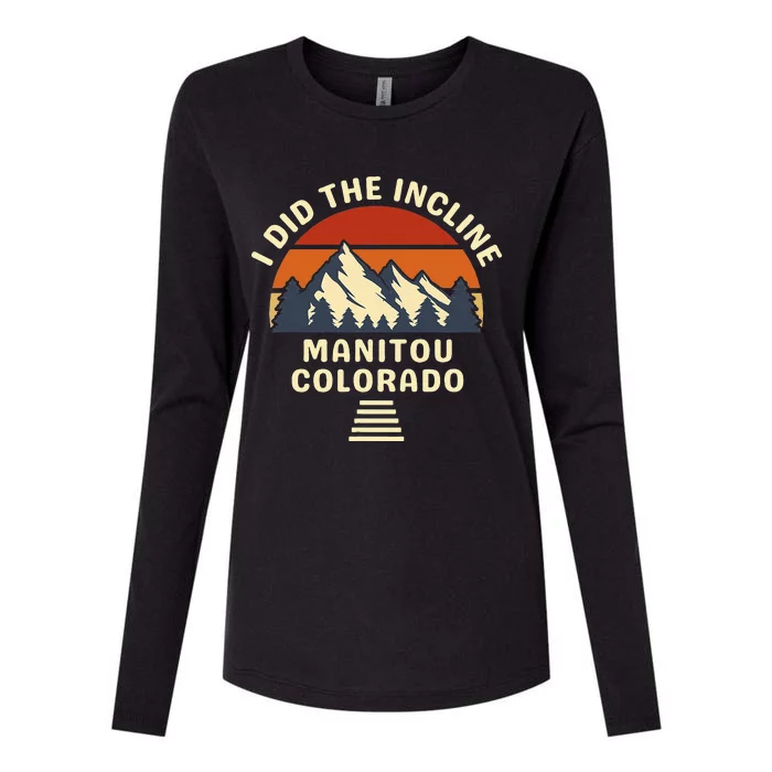 Hike I Did The Incline Manitou Colorado Sunset Womens Cotton Relaxed Long Sleeve T-Shirt