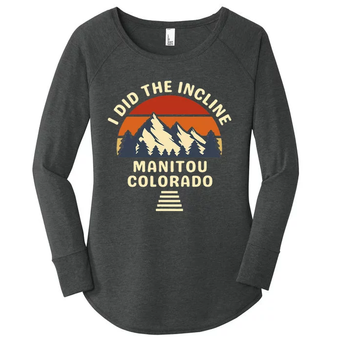 Hike I Did The Incline Manitou Colorado Sunset Women's Perfect Tri Tunic Long Sleeve Shirt