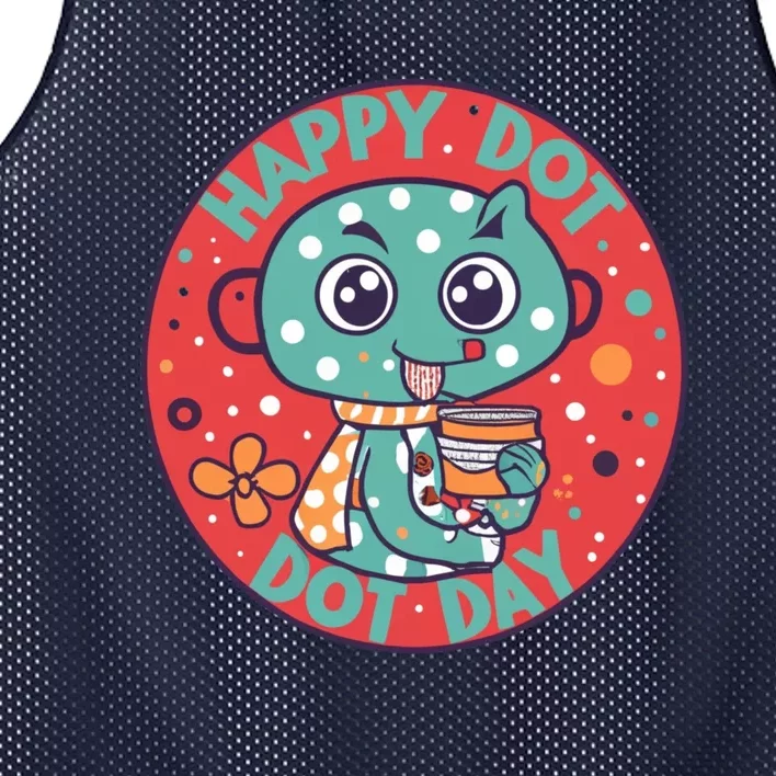 Happy International Dot Day Mesh Reversible Basketball Jersey Tank