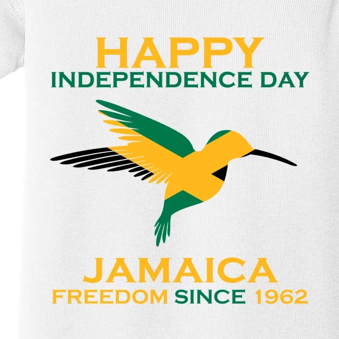 Happy Independence Day Jamaica Freedom Since 1962 Baby Bodysuit