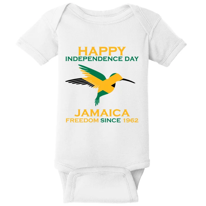 Happy Independence Day Jamaica Freedom Since 1962 Baby Bodysuit