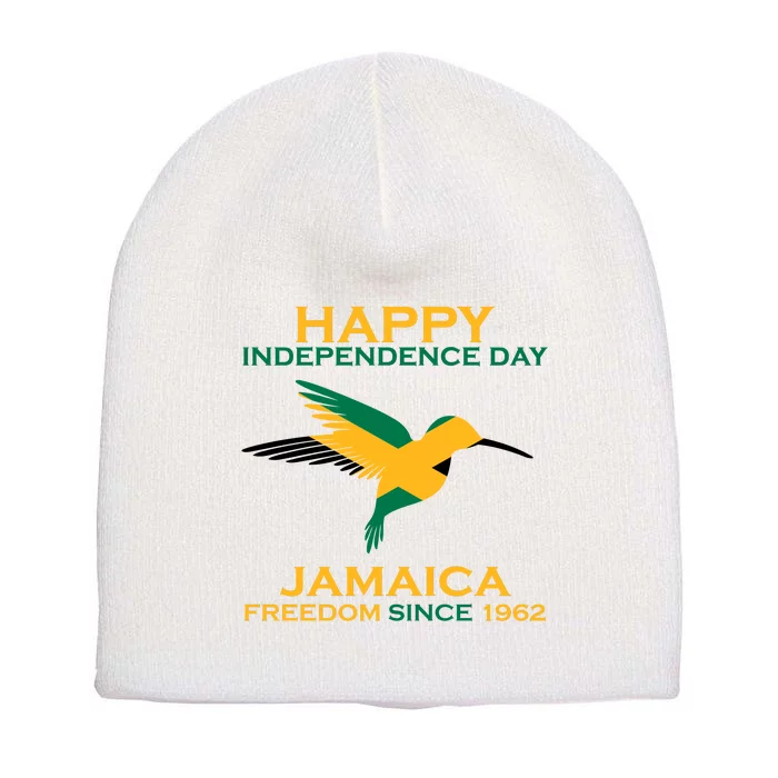 Happy Independence Day Jamaica Freedom Since 1962 Short Acrylic Beanie