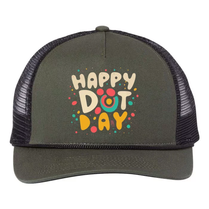 Happy International Dot Day Retro Rope Trucker Hat Cap