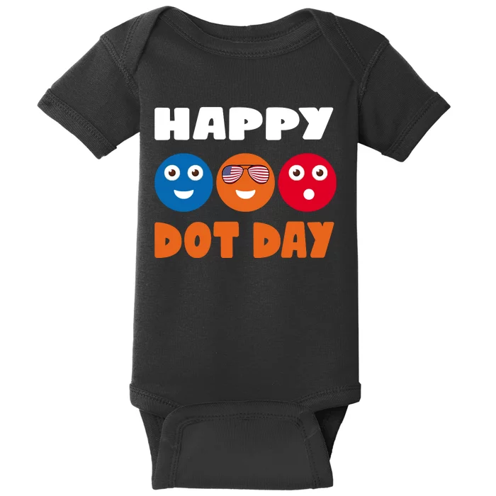 Happy International Dot Day Cute Colorful Dots Baby Bodysuit