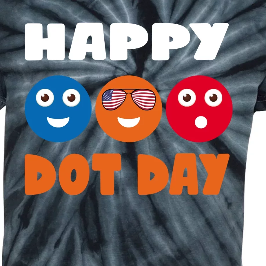 Happy International Dot Day Cute Colorful Dots Kids Tie-Dye T-Shirt