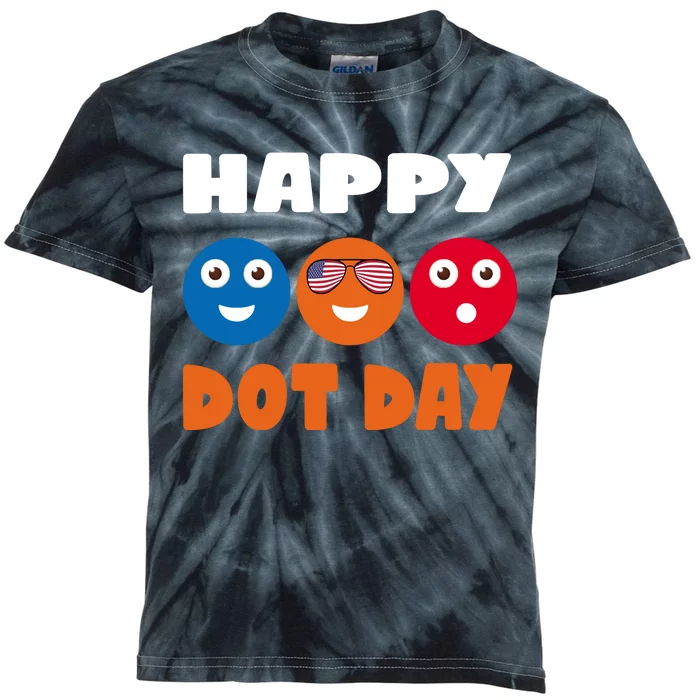 Happy International Dot Day Cute Colorful Dots Kids Tie-Dye T-Shirt