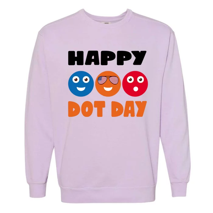 Happy International Dot Day Cute Colorful Dots Garment-Dyed Sweatshirt