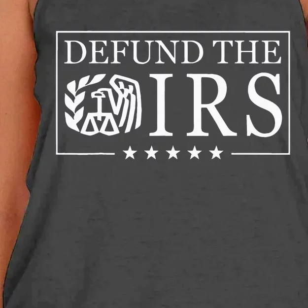 Humour Irs Defund Irs Women's Knotted Racerback Tank