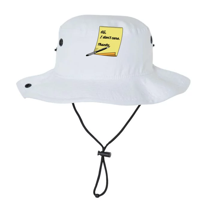 Hi I Don't Care Thanks Funny Sarcastic Cool Gift Legacy Cool Fit Booney Bucket Hat