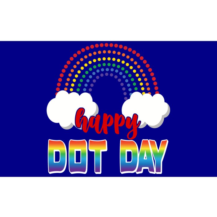 Happy International Dot Day Rainbow Clouds Bumper Sticker