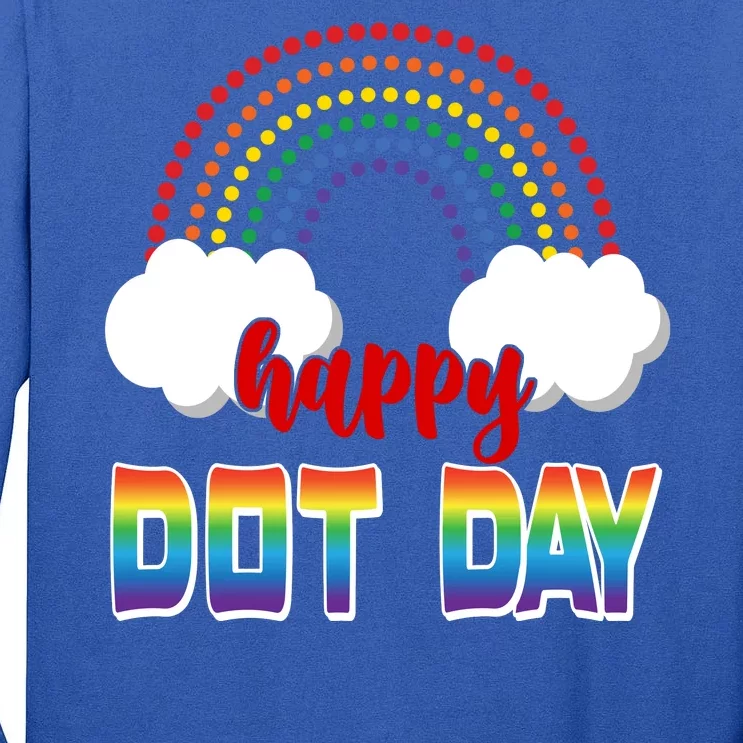 Happy International Dot Day Rainbow Clouds Tall Long Sleeve T-Shirt