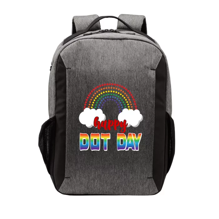 Happy International Dot Day Rainbow Clouds Vector Backpack