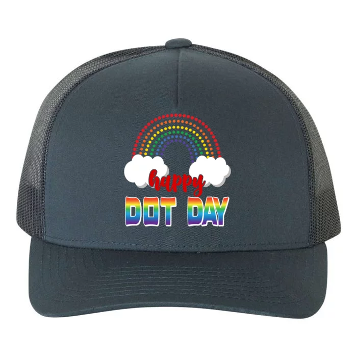 Happy International Dot Day Rainbow Clouds Yupoong Adult 5-Panel Trucker Hat