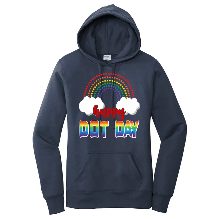 Happy International Dot Day Rainbow Clouds Women's Pullover Hoodie