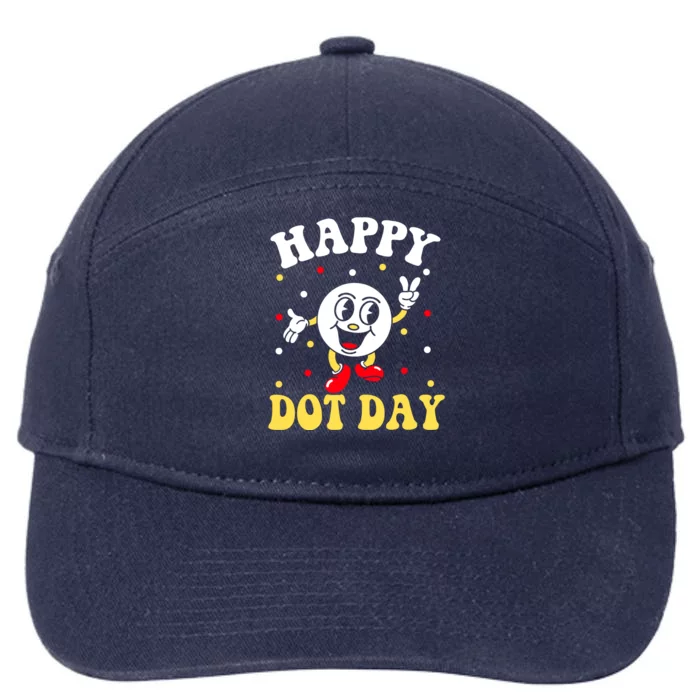 Happy International Dot Day Polka Dot 7-Panel Snapback Hat