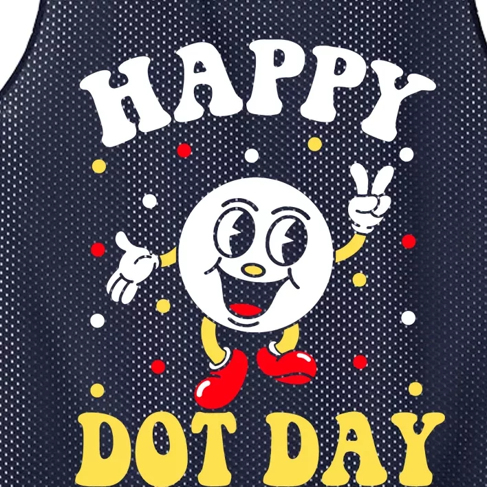 Happy International Dot Day Polka Dot Mesh Reversible Basketball Jersey Tank