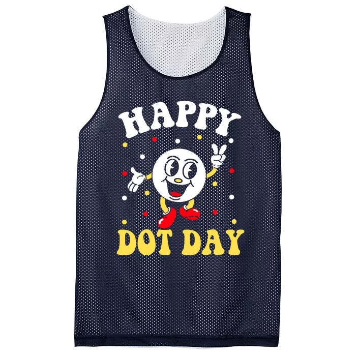 Happy International Dot Day Polka Dot Mesh Reversible Basketball Jersey Tank