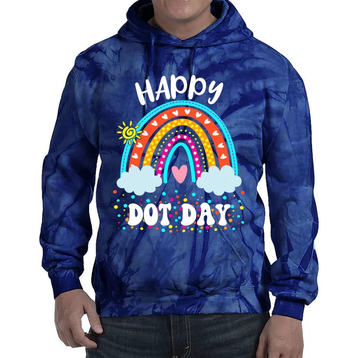 Happy International Dot Day Colorful Polka Dot Kids Tie Dye Hoodie