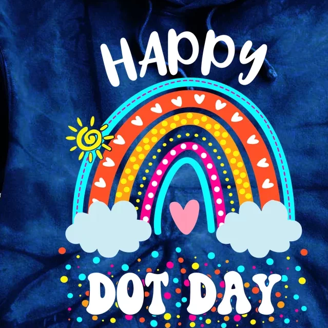 Happy International Dot Day Colorful Polka Dot Kids Tie Dye Hoodie