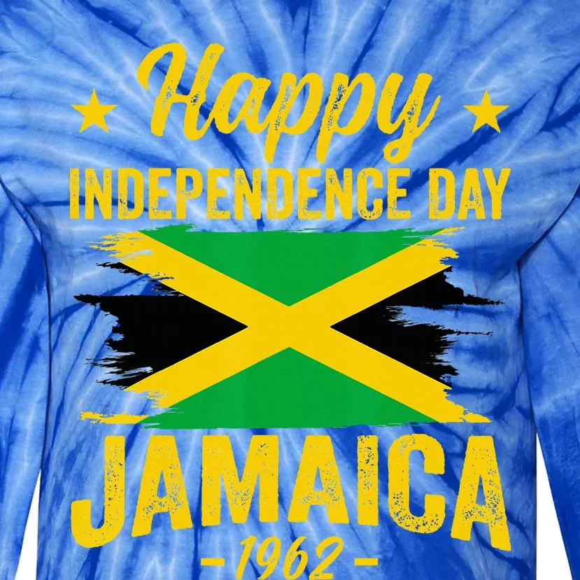 Happy Independence Day Jamaica 1962 Proud Jamaican Tie-Dye Long Sleeve Shirt